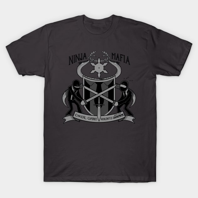 Ninja Mafia Coat of Arms T-Shirt by samandfuzzy